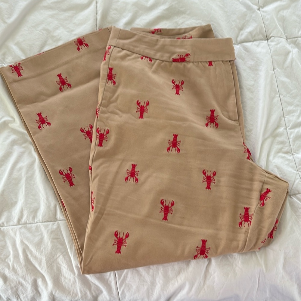 Lilly Pulitzer white label lobster pants. EUC. Size 14